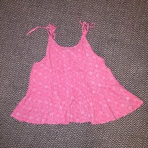 Pink Floral Abercrombie Top